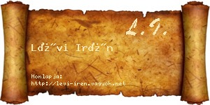 Lévi Irén névjegykártya